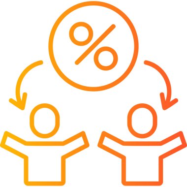 Komisyon modern simge vektör illüstrasyonu