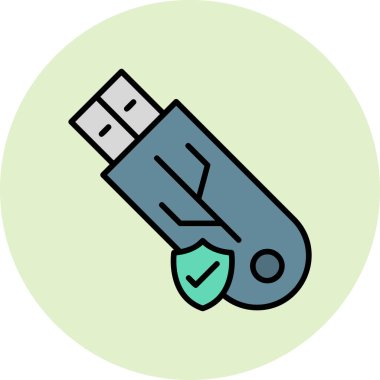 usb flash disk vektör illüstrasyonu