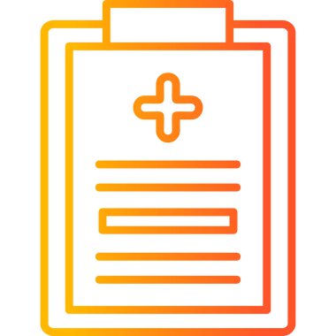 Tıbbi kayıt simgesi, modern tasarım illüstrasyonu