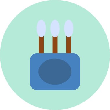 Modern Cotton Buds simgesinin vektör çizimi