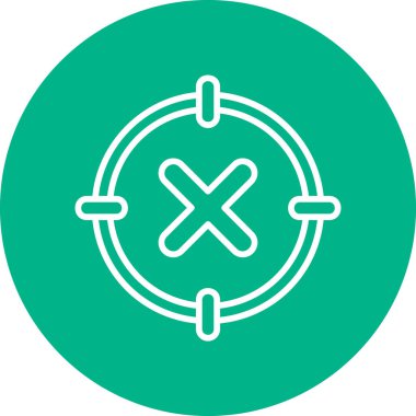 Konsantrasyon yok modern simge, vektör illüstrasyonu