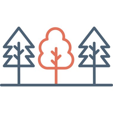 forest icon, web simple illustration