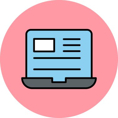 Bilgisayar. Web simgesi basit illüstrasyon