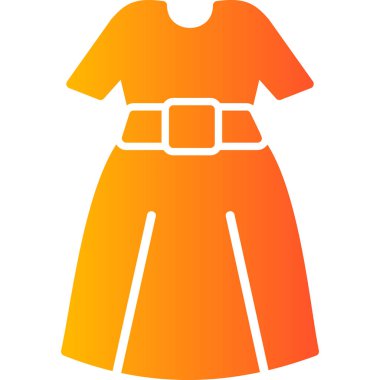 Güzel kız elbisesi. vektör illüstrasyonu