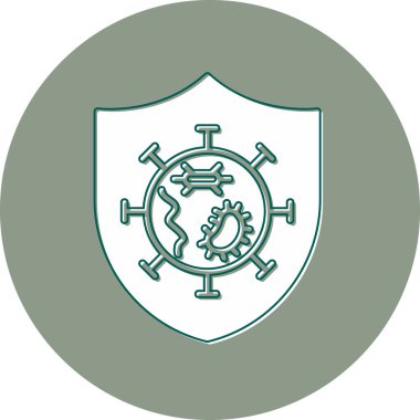 Koruma çizgisi simgesi, vektör illüstrasyonu