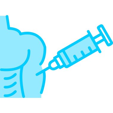 Aşı Aşılama Ağı simgesi basit illüstrasyon