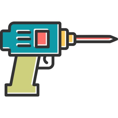 Matkap simgesi, modern tasarım illüstrasyonu