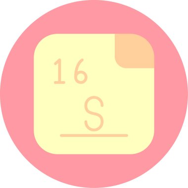 Sülfür, kimyasal element, ağ basit illüstrasyon