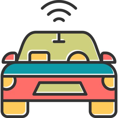 - Araba. Web simgesi basit illüstrasyon