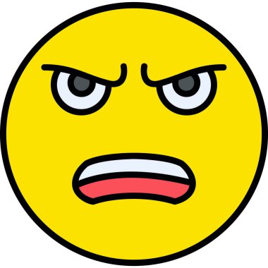 Kızgın modern simge, vektör illüstrasyonu