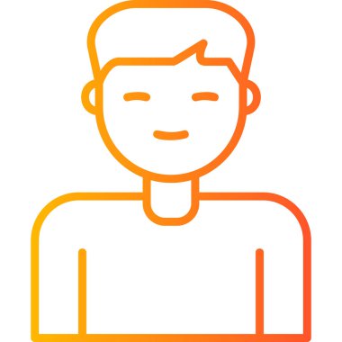 man head logo User, simple icon for web page 