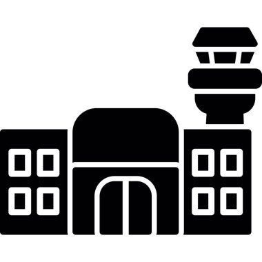 Havaalanı modern simgesi, vektör illüstrasyonu