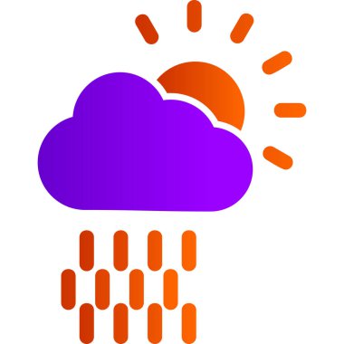 Hava durumu modern simgesi, vektör illüstrasyonu