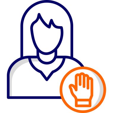 Şiddet ikonu vektör illüstrasyonunu durdur