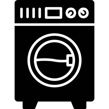 abstract washing machine, vector icon