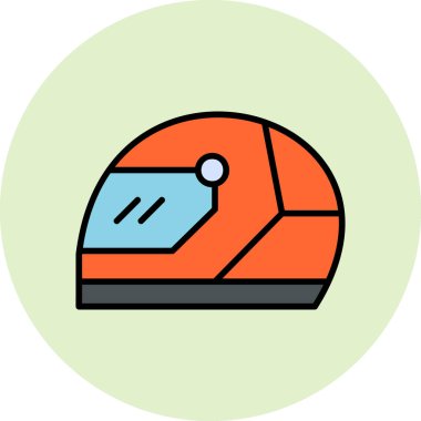 Miğfer. Web simgesi basit illüstrasyon 