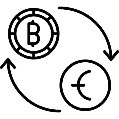Para Birimi Değişimi Modern simge vektör çizimi