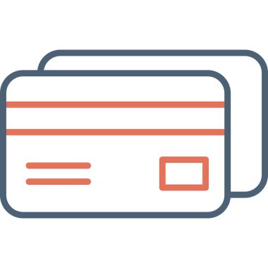 Kredi kartıyla. Web simgesi illüstrasyonu