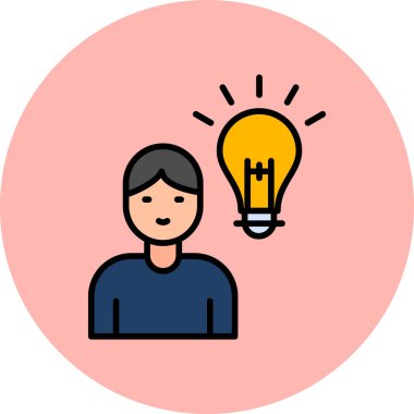 Fikir modern simgesi, vektör illüstrasyonu