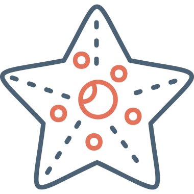 denizyıldızı. Web simgesi basit illüstrasyon