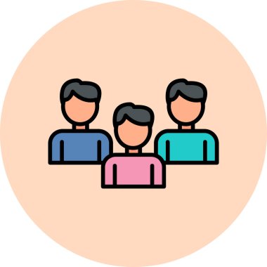 iş takımı simgesi vektör illüstrasyonu