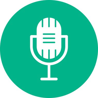 mikrofon simgesi vektör illüstrasyonu