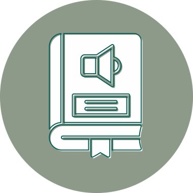 Ses kitabı simgesi, modern tasarım illüstrasyonu