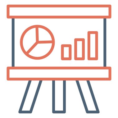 Beyaz tahta modern simge, vektör illüstrasyonu