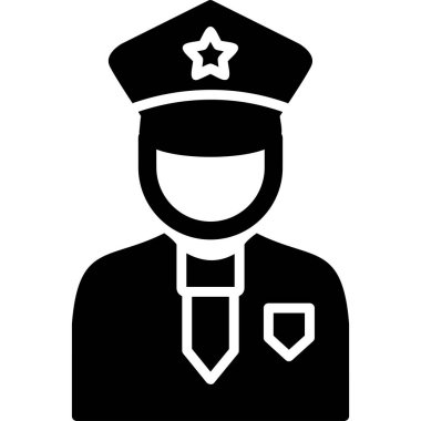 Polis memuru. Basit resimleme