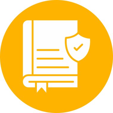 Kitap güvenliği simgesi, modern tasarım illüstrasyonu