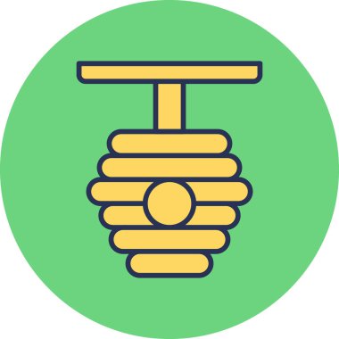 Arı kovanı simgesi vektör illüstrasyonu