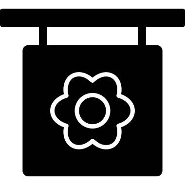 Çiçekçi modern simge, vektör illüstrasyonu