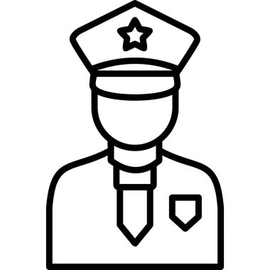 Polis memuru. Basit resimleme