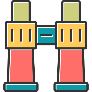 Dürbünler modern simge vektör çizimi