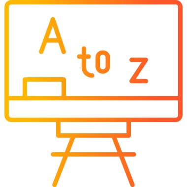 Beyaz tahta modern simge, vektör illüstrasyonu