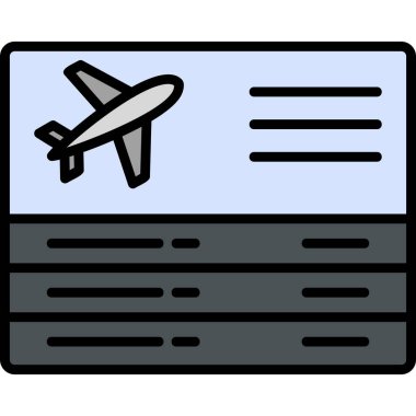 Bilet. Web simgesi basit illüstrasyon