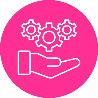 Gear modern simge, vektör illüstrasyonu