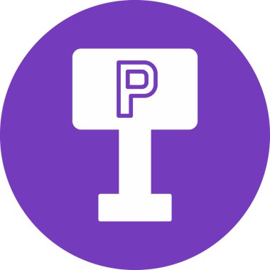 Park tabelası. Web simgesi basit illüstrasyon