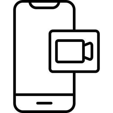 Video çağrısı modern simge, vektör illüstrasyonu