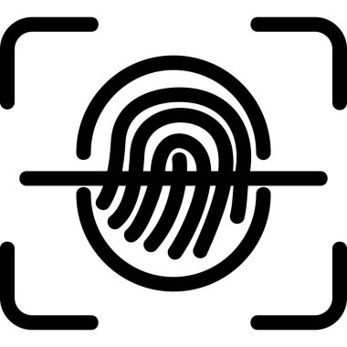 parmak izi tarayıcı, ağ simgesi.