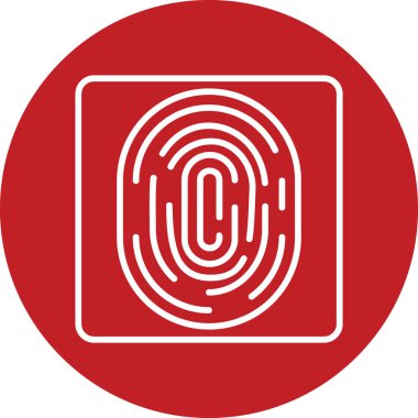 Parmak izi simgesinin vektör illüstrasyonu