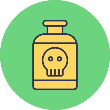 Toksin basit simgesi, vektör illüstrasyonu