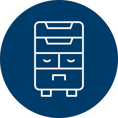 Çekmeceler. Web simgesi basit illüstrasyon 