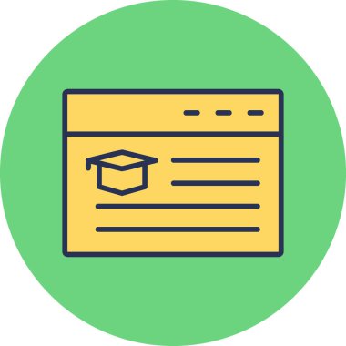 Online Education, simple web icon 