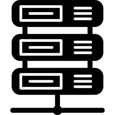 Sunucu. Web simgesi basit illüstrasyon