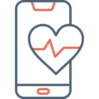 kalp atış hızı ikonu vektör çizimi