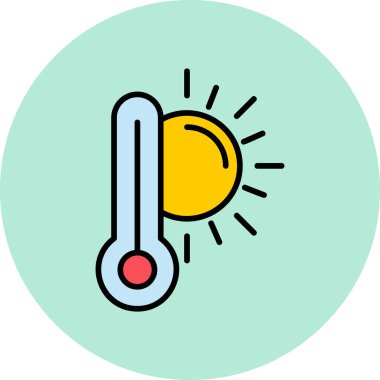 termometre simgesi vektör illüstrasyonu 