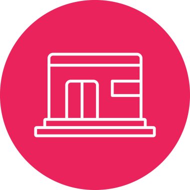 Bunker simgesi, modern tasarım illüstrasyonu