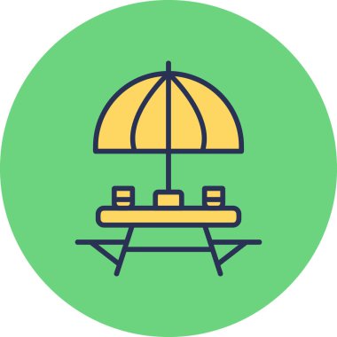 Açık Masa Ağı simgesi basit illüstrasyon