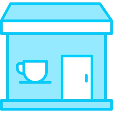 Kafe ikonu, modern tasarım illüstrasyonu